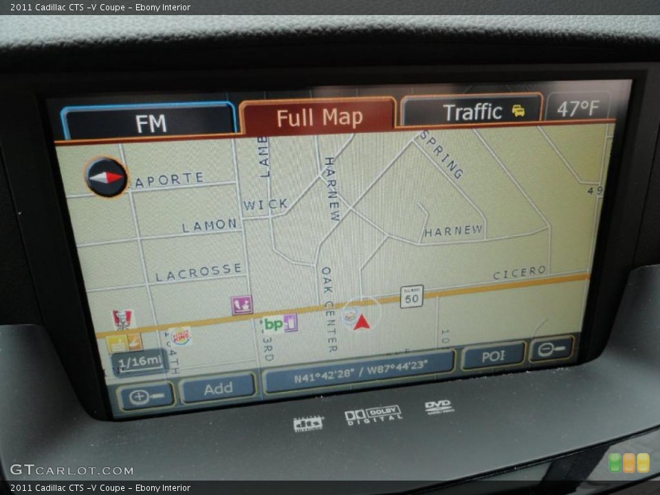 Ebony Interior Navigation for the 2011 Cadillac CTS -V Coupe #48909720