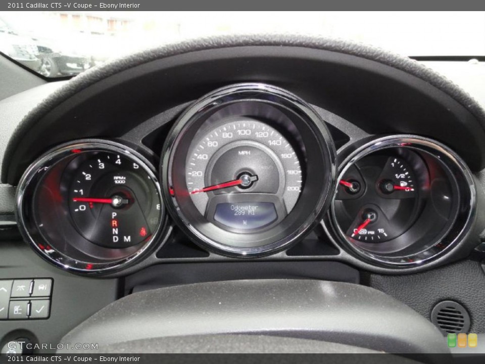 Ebony Interior Gauges for the 2011 Cadillac CTS -V Coupe #48909756