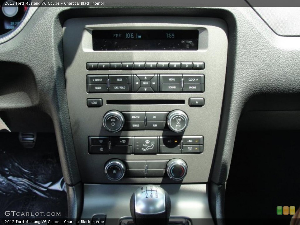 Charcoal Black Interior Controls for the 2012 Ford Mustang V6 Coupe #48910908