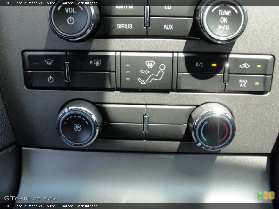 Charcoal Black Interior Controls for the 2012 Ford Mustang V6 Coupe #48910947