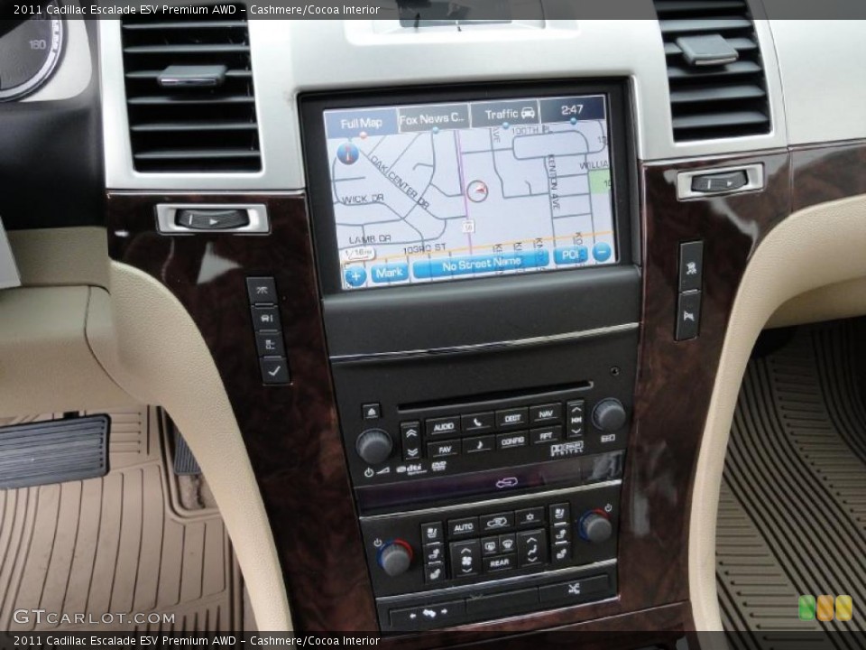 Cashmere/Cocoa Interior Navigation for the 2011 Cadillac Escalade ESV Premium AWD #48910997