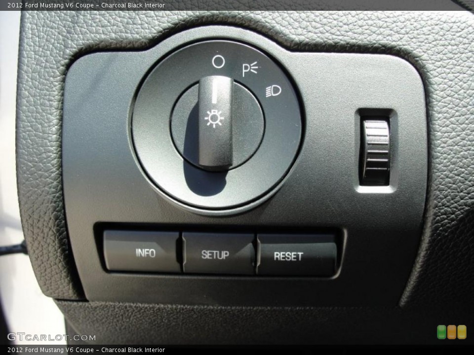 Charcoal Black Interior Controls for the 2012 Ford Mustang V6 Coupe #48911004