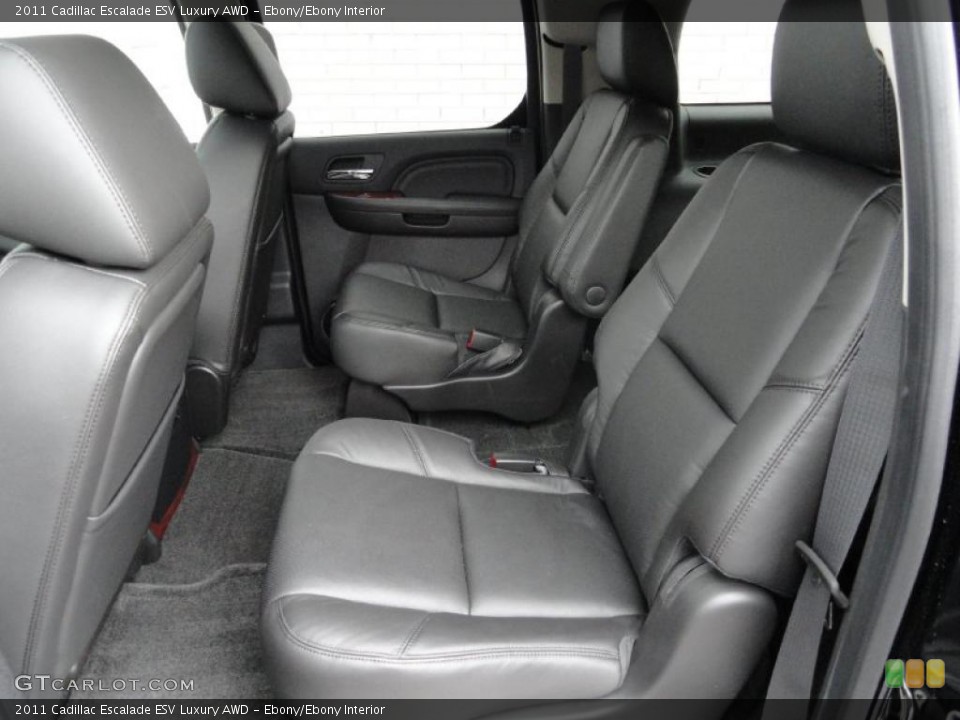 Ebony/Ebony Interior Photo for the 2011 Cadillac Escalade ESV Luxury AWD #48911139