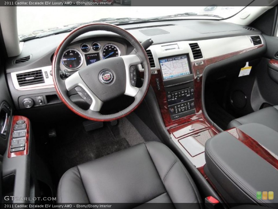 Ebony/Ebony Interior Prime Interior for the 2011 Cadillac Escalade ESV Luxury AWD #48911151