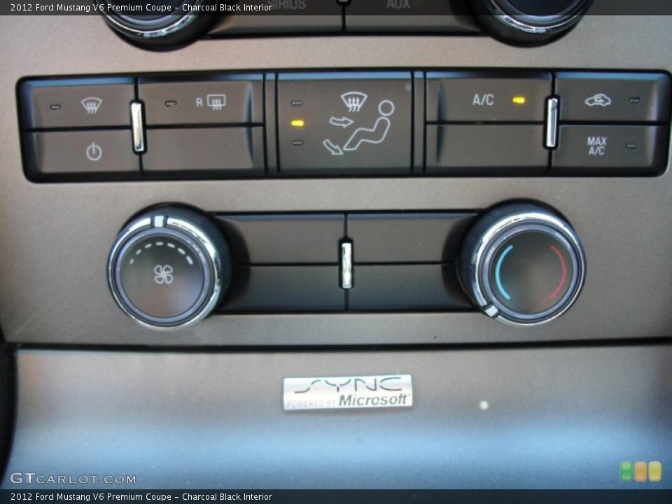 Charcoal Black Interior Controls for the 2012 Ford Mustang V6 Premium Coupe #48911355