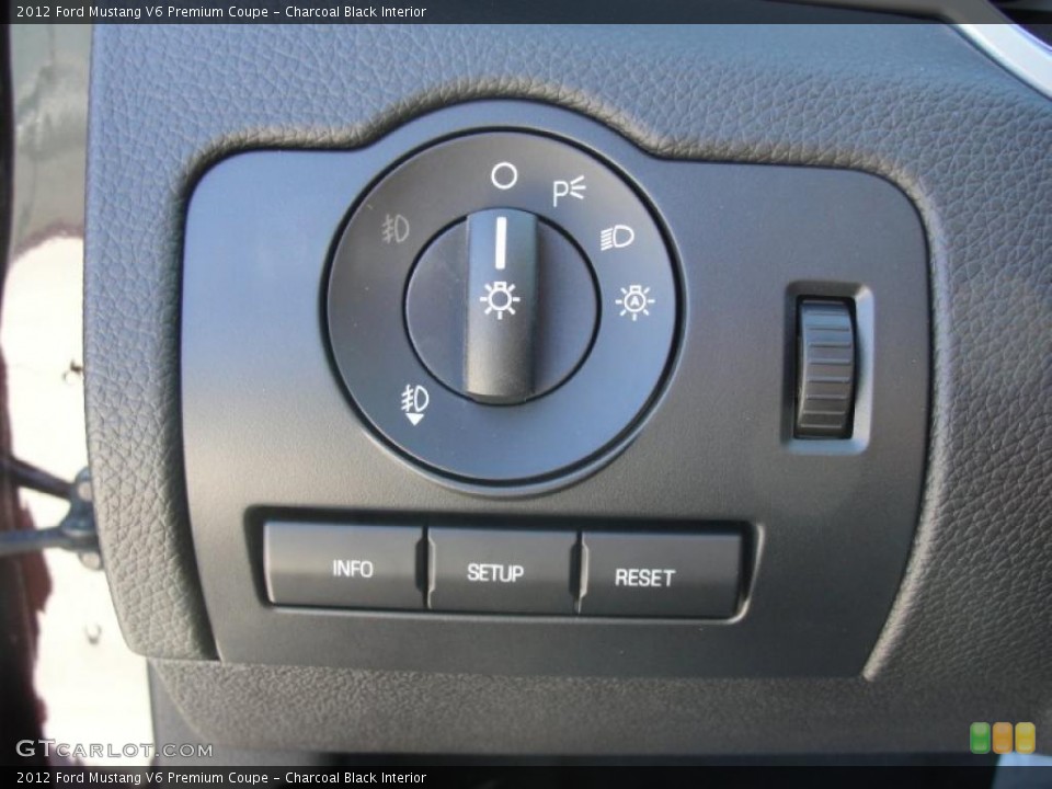 Charcoal Black Interior Controls for the 2012 Ford Mustang V6 Premium Coupe #48911427