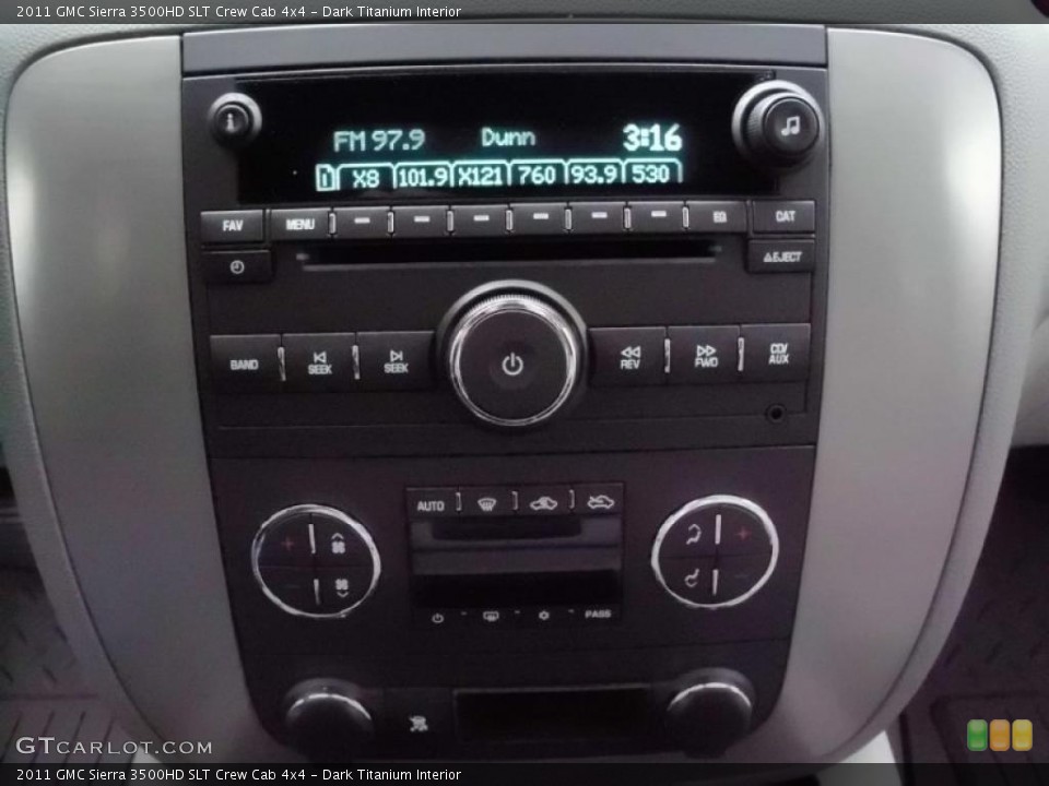 Dark Titanium Interior Controls for the 2011 GMC Sierra 3500HD SLT Crew Cab 4x4 #48911868