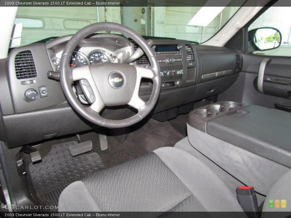 Ebony Interior Prime Interior for the 2009 Chevrolet Silverado 1500 LT Extended Cab #48911931