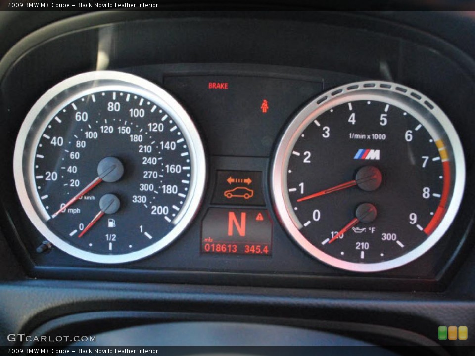 Black Novillo Leather Interior Gauges for the 2009 BMW M3 Coupe #48916134