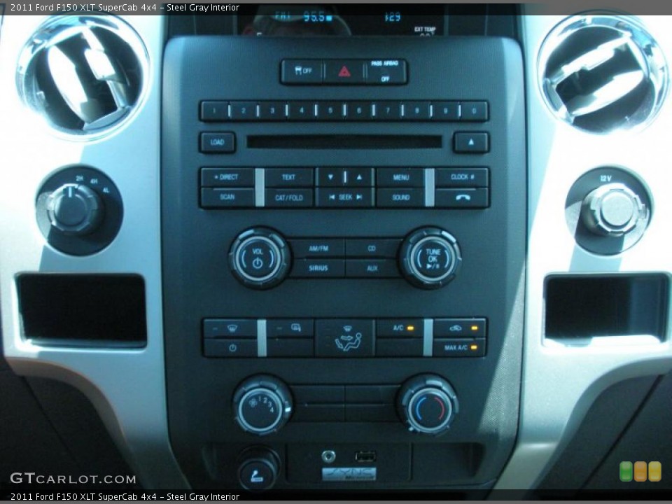 Steel Gray Interior Controls for the 2011 Ford F150 XLT SuperCab 4x4 #48917808