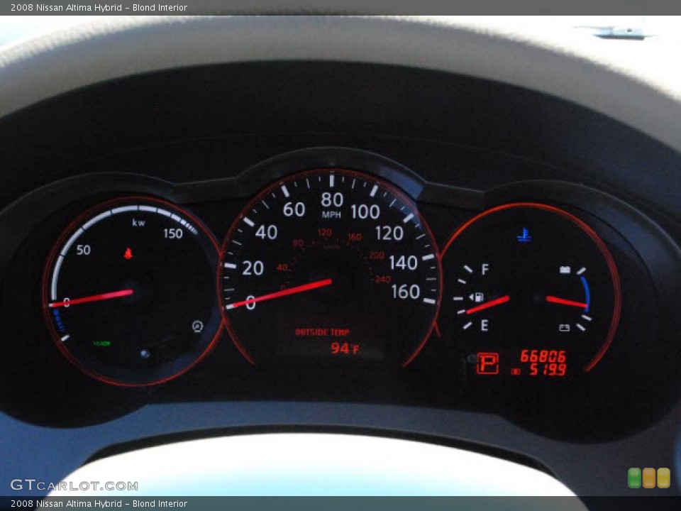 Blond Interior Gauges for the 2008 Nissan Altima Hybrid #48917921
