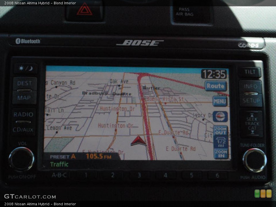 Blond Interior Navigation for the 2008 Nissan Altima Hybrid #48917970