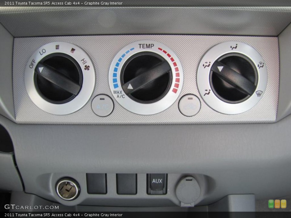 Graphite Gray Interior Controls for the 2011 Toyota Tacoma SR5 Access Cab 4x4 #48919998