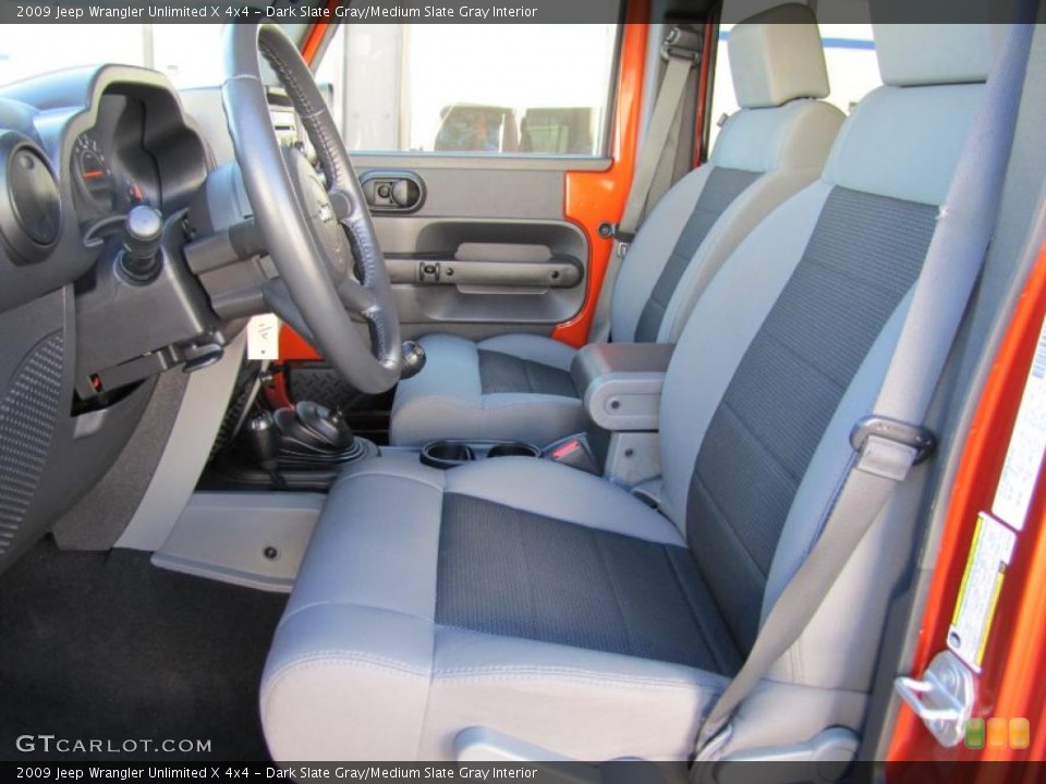 Dark Slate Gray/Medium Slate Gray Interior Photo for the 2009 Jeep Wrangler Unlimited X 4x4 #48920373