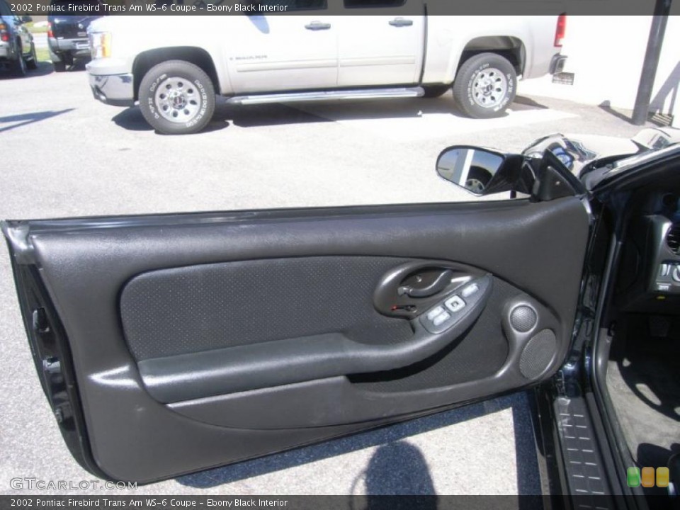 Ebony Black Interior Door Panel for the 2002 Pontiac Firebird Trans Am WS-6 Coupe #48931603
