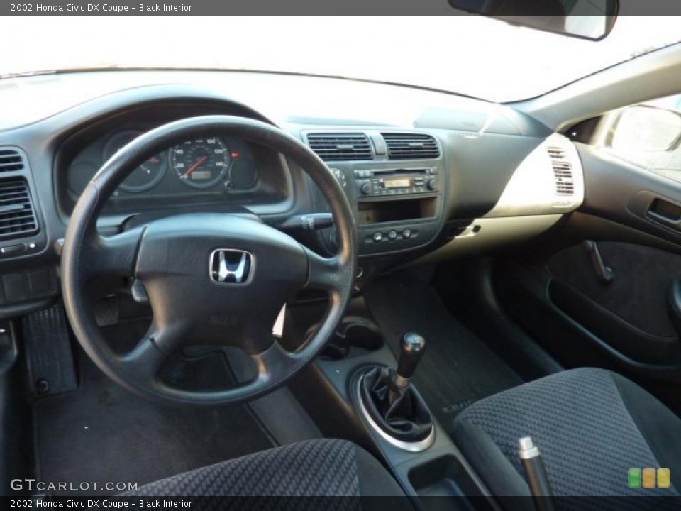 Black Interior Prime Interior for the 2002 Honda Civic DX Coupe #48934705