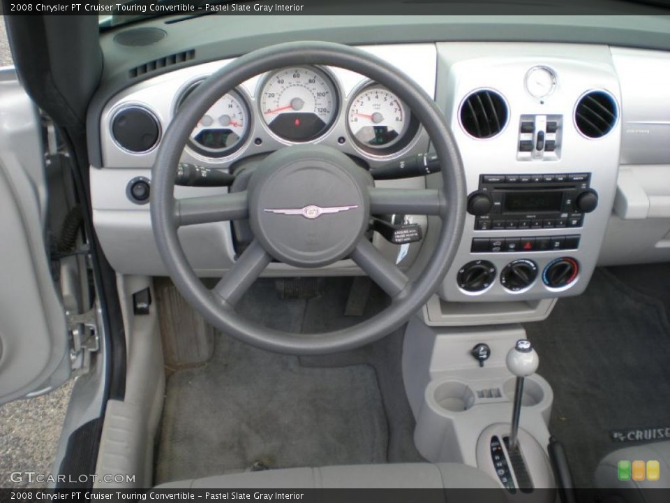 Pastel Slate Gray Interior Dashboard for the 2008 Chrysler PT Cruiser Touring Convertible #48935779