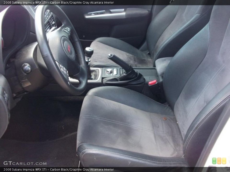 Carbon Black/Graphite Gray Alcantara Interior Photo for the 2008 Subaru Impreza WRX STi #48936517