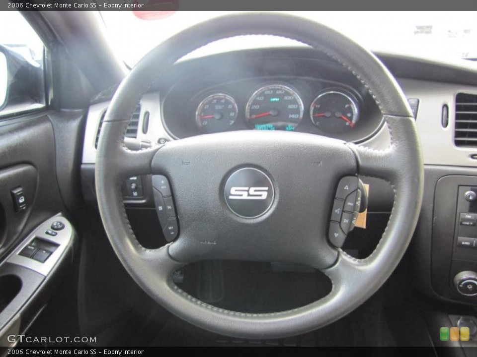 Ebony Interior Steering Wheel for the 2006 Chevrolet Monte Carlo SS #48941689