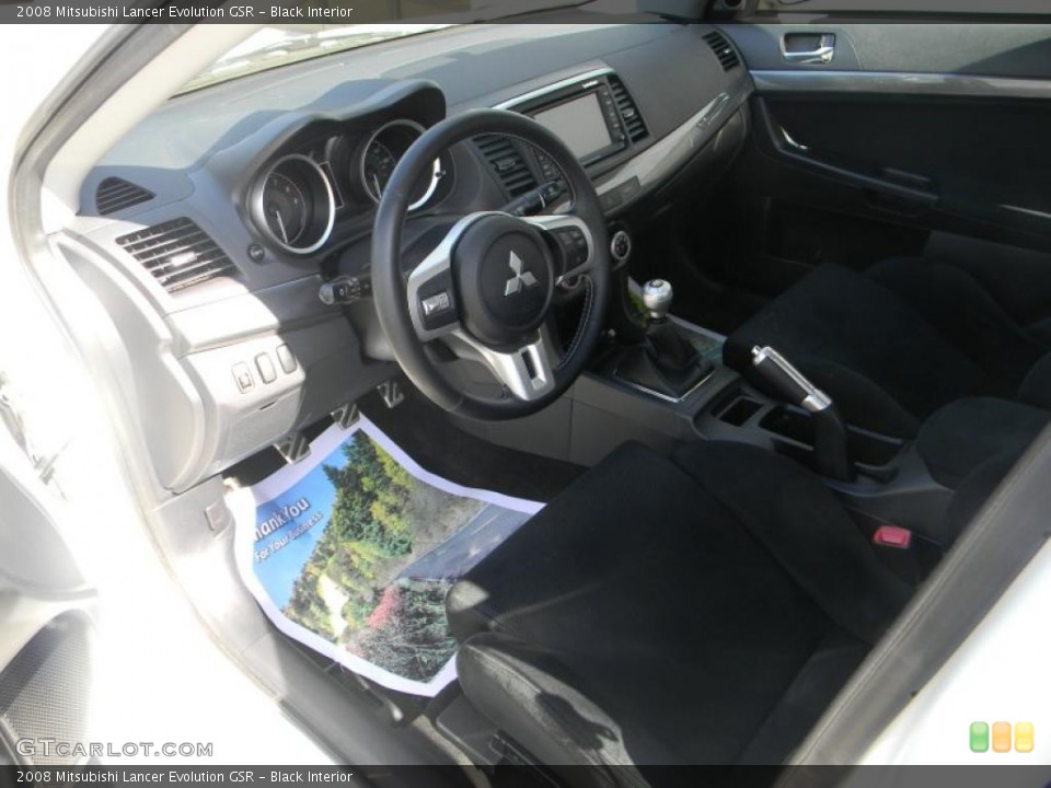 Black Interior Photo for the 2008 Mitsubishi Lancer Evolution GSR #48943386