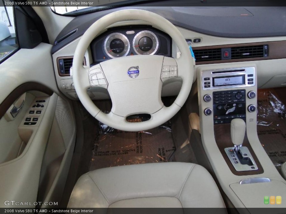Sandstone Beige Interior Dashboard for the 2008 Volvo S80 T6 AWD #48945478