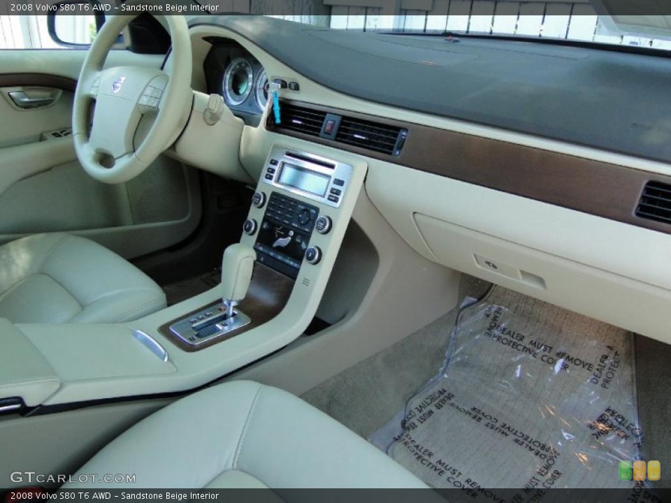 Sandstone Beige Interior Dashboard for the 2008 Volvo S80 T6 AWD #48945559