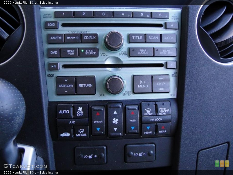 Beige Interior Controls for the 2009 Honda Pilot EX-L #48946171