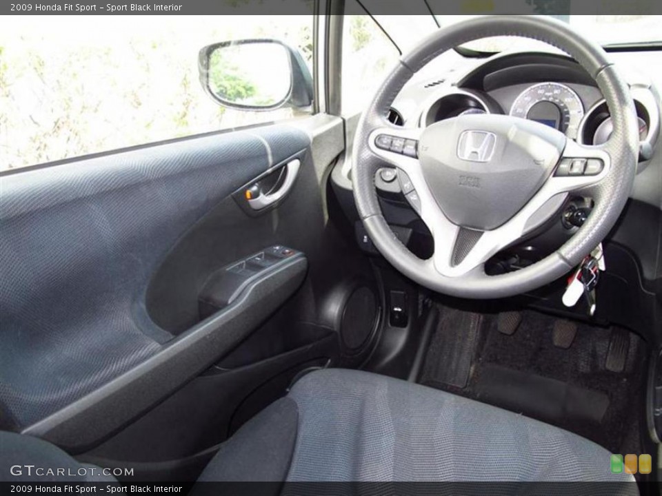 Sport Black Interior Steering Wheel for the 2009 Honda Fit Sport #48946744