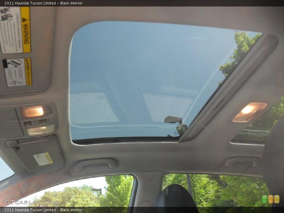 Black Interior Sunroof for the 2011 Hyundai Tucson Limited #48949264