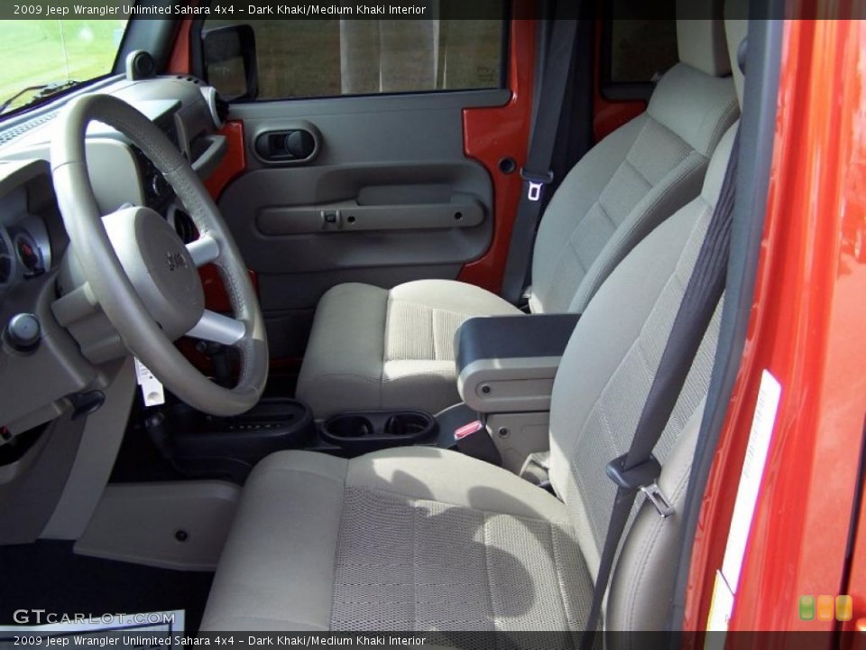 Dark Khaki/Medium Khaki Interior Photo for the 2009 Jeep Wrangler Unlimited Sahara 4x4 #48950929