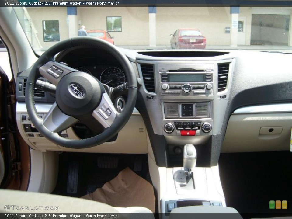 Warm Ivory Interior Dashboard for the 2011 Subaru Outback 2.5i Premium Wagon #48951250