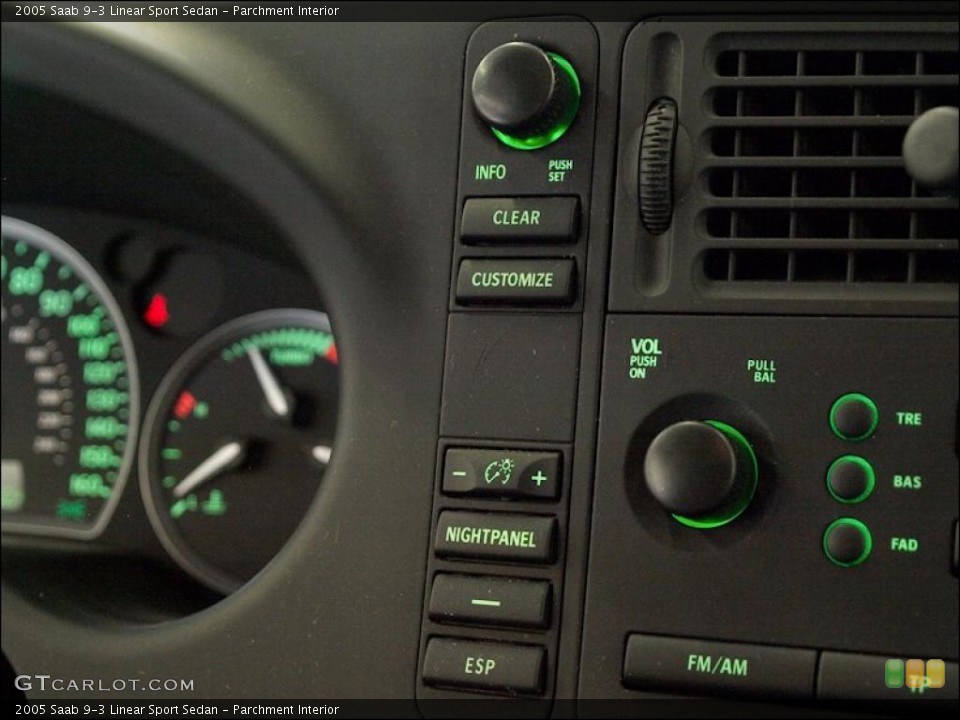 Parchment Interior Controls for the 2005 Saab 9-3 Linear Sport Sedan #48951391