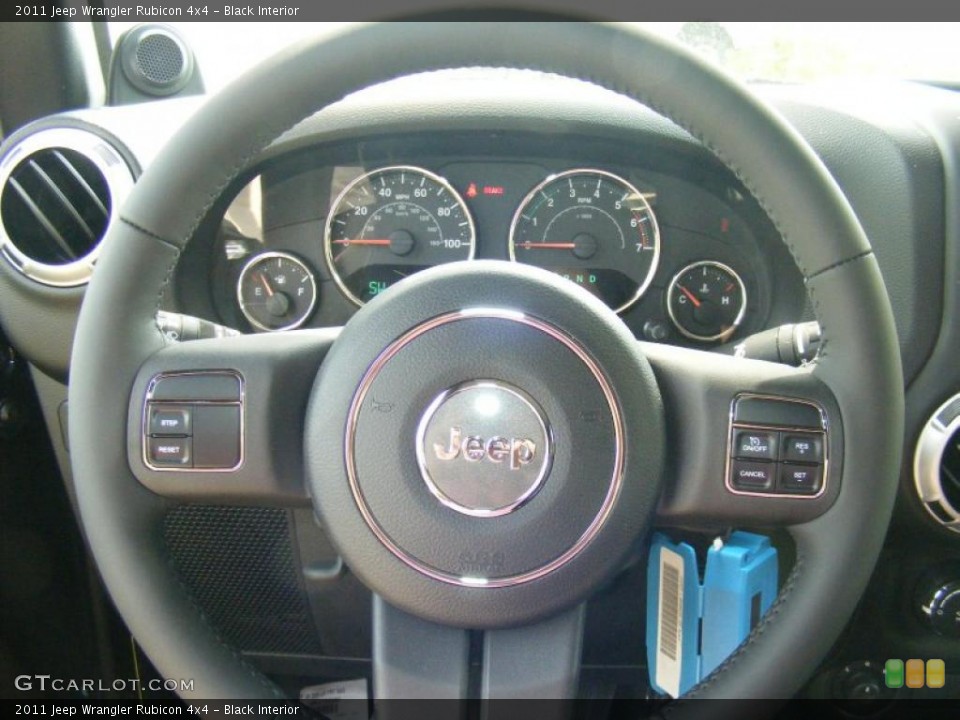 Black Interior Steering Wheel for the 2011 Jeep Wrangler Rubicon 4x4 #48952294