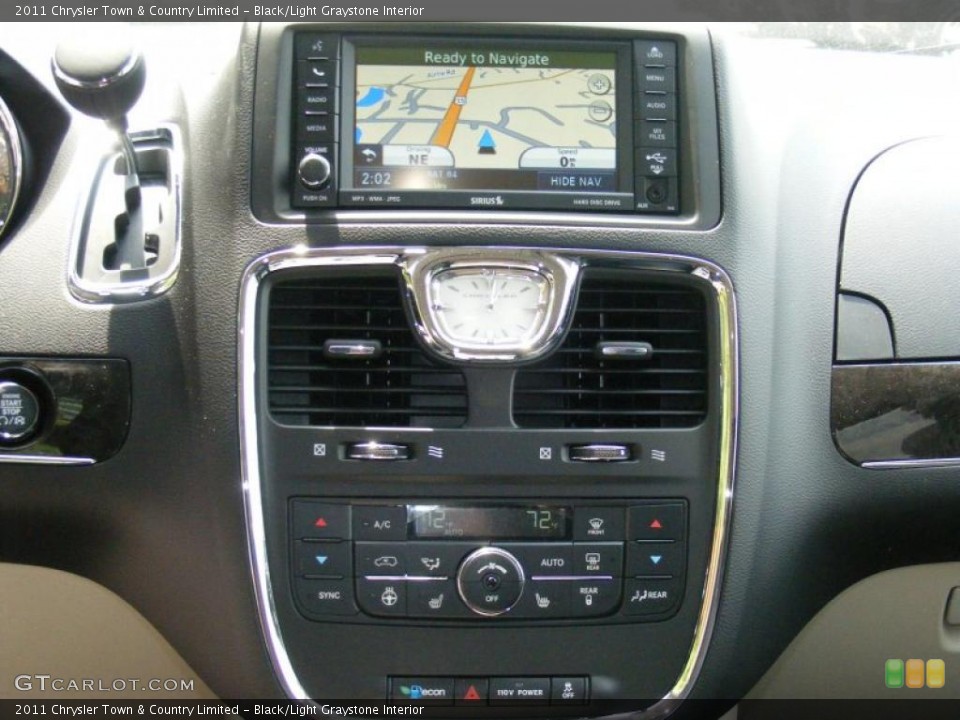 Black/Light Graystone Interior Controls for the 2011 Chrysler Town & Country Limited #48952612