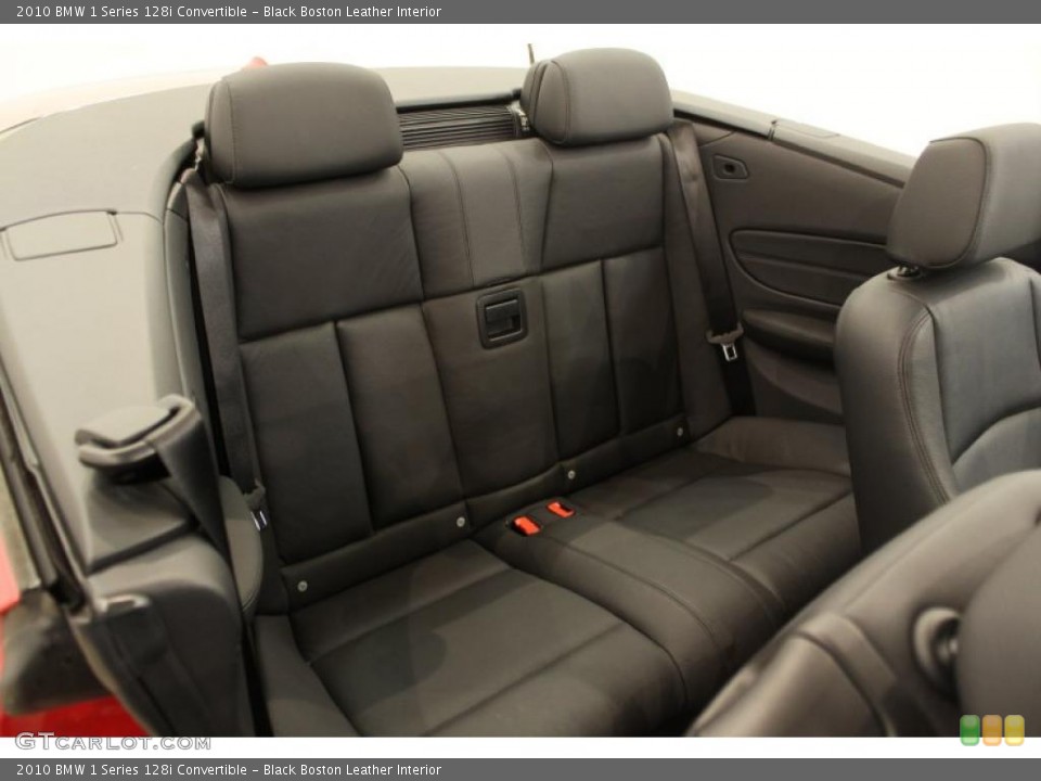Black Boston Leather Interior Photo for the 2010 BMW 1 Series 128i Convertible #48957913
