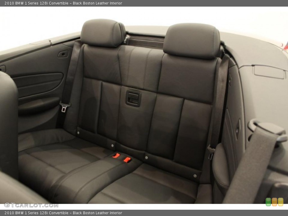 Black Boston Leather Interior Photo for the 2010 BMW 1 Series 128i Convertible #48957928