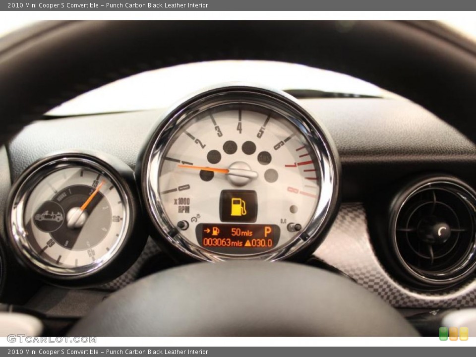 Punch Carbon Black Leather Interior Gauges for the 2010 Mini Cooper S Convertible #48958150