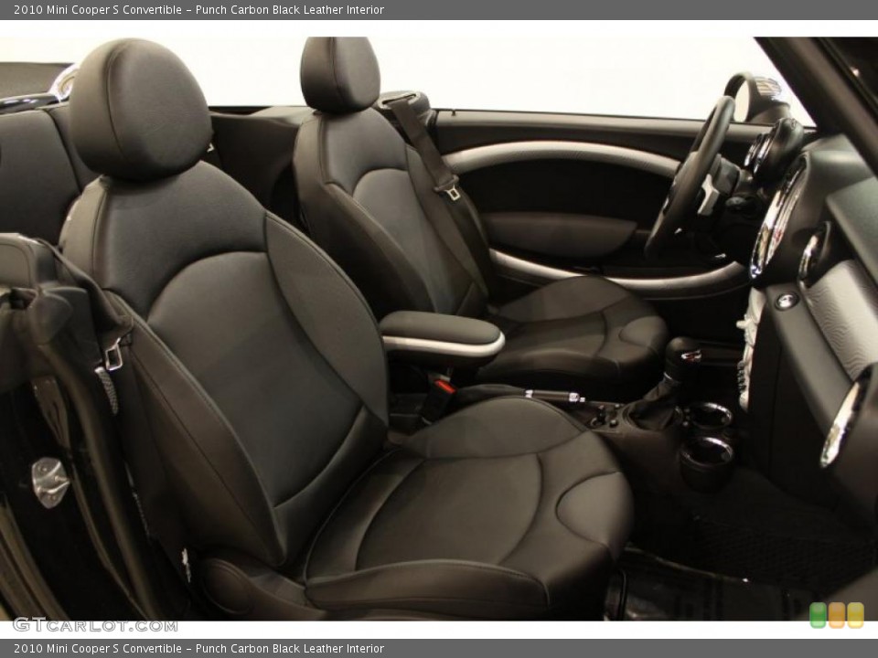 Punch Carbon Black Leather Interior Photo for the 2010 Mini Cooper S Convertible #48958231