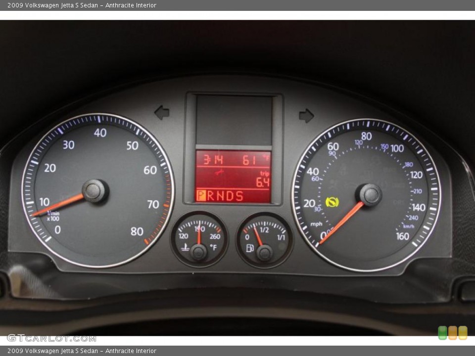 Anthracite Interior Gauges for the 2009 Volkswagen Jetta S Sedan #48959059