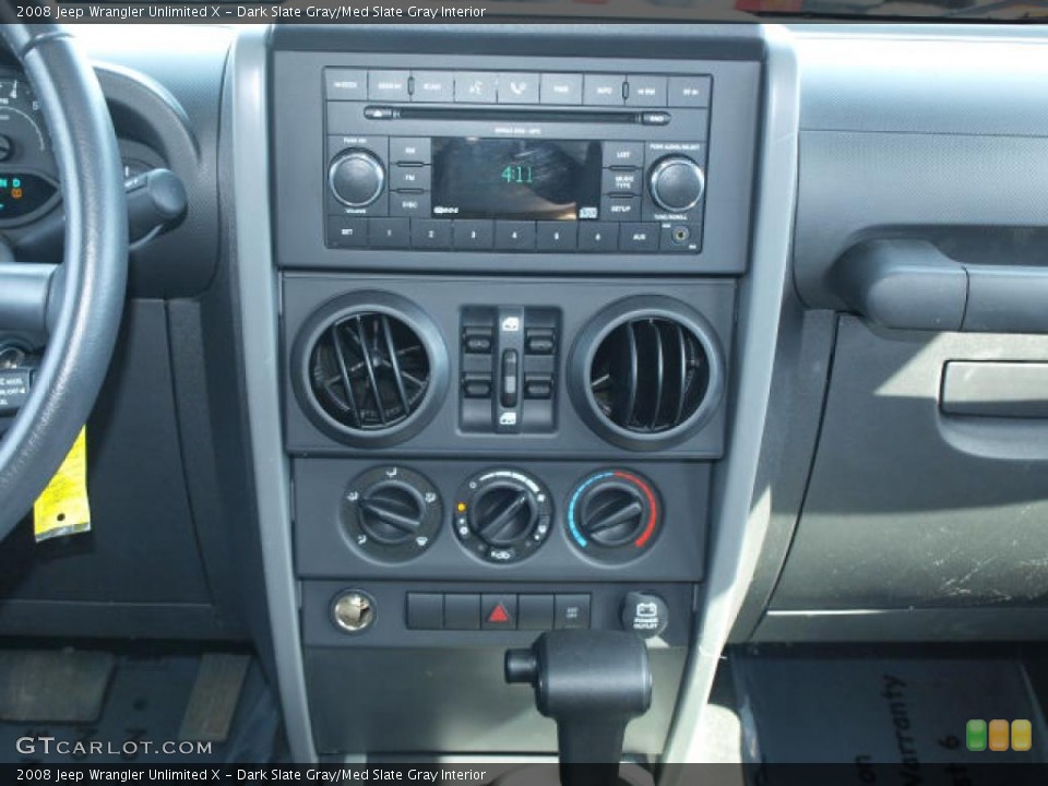 Dark Slate Gray/Med Slate Gray Interior Controls for the 2008 Jeep Wrangler Unlimited X #48960193