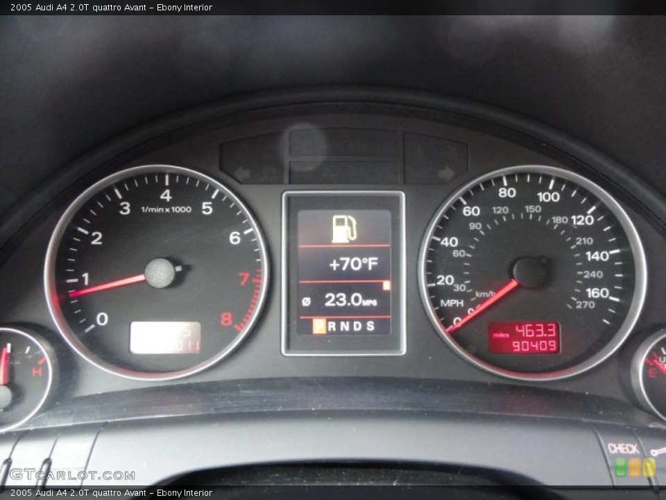 Ebony Interior Gauges for the 2005 Audi A4 2.0T quattro Avant #48964124