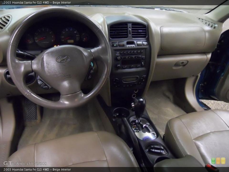 Beige 2003 Hyundai Santa Fe Interiors