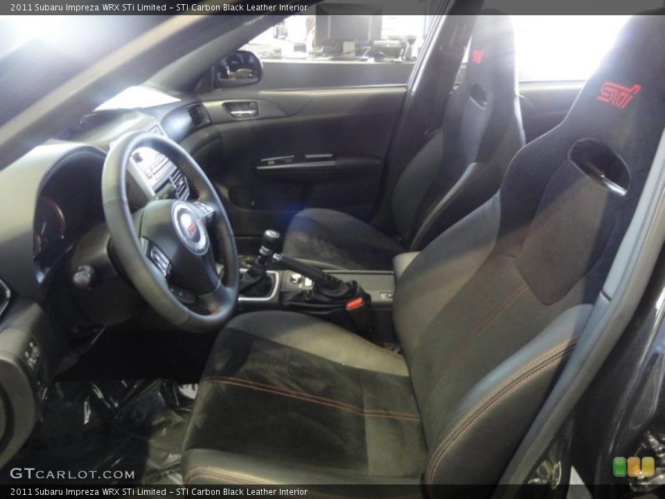 STI Carbon Black Leather Interior Front Seat for the 2011 Subaru Impreza WRX STi Limited #48966283