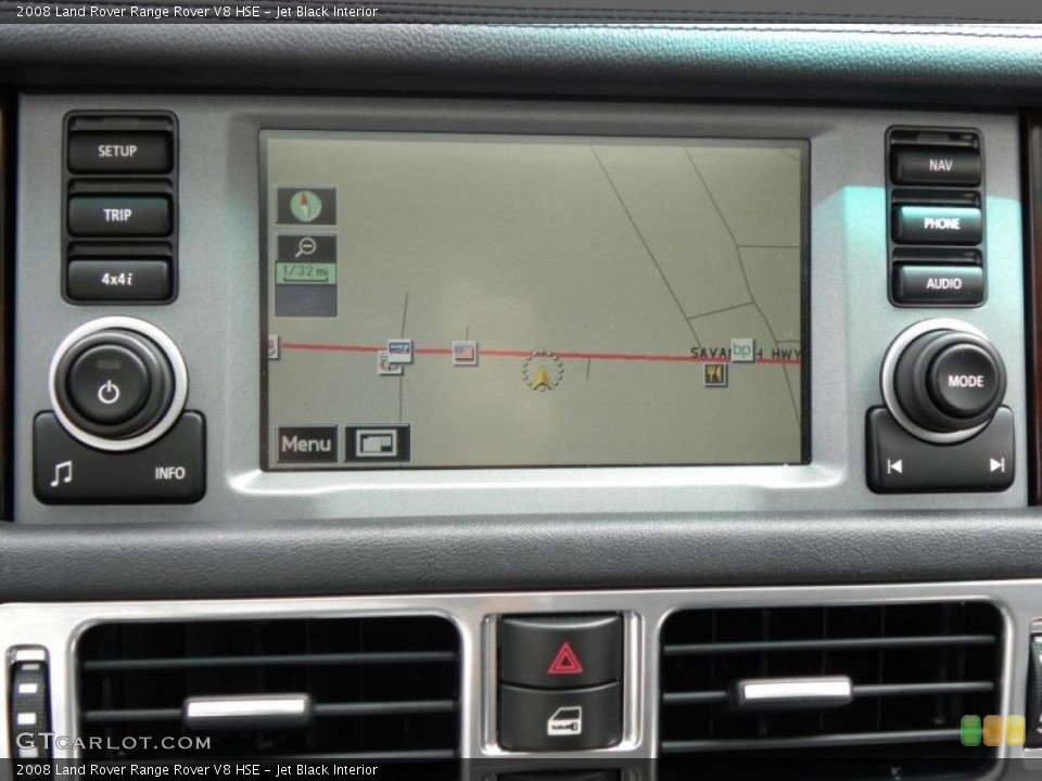 Jet Black Interior Navigation for the 2008 Land Rover Range Rover V8 HSE #48966308