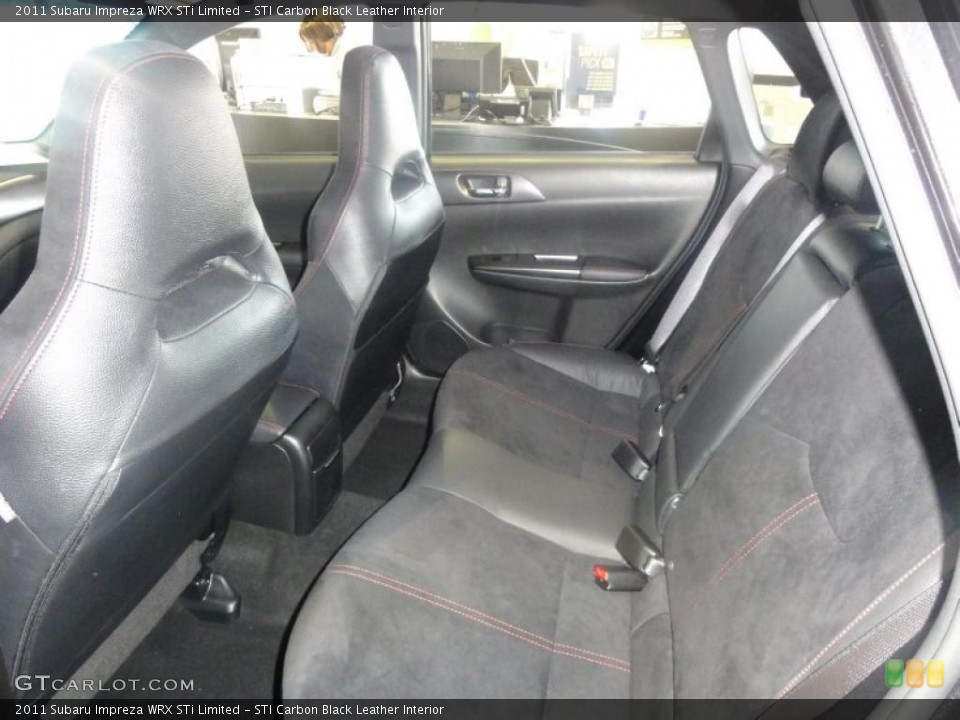 STI Carbon Black Leather Interior Rear Seat for the 2011 Subaru Impreza WRX STi Limited #48966311