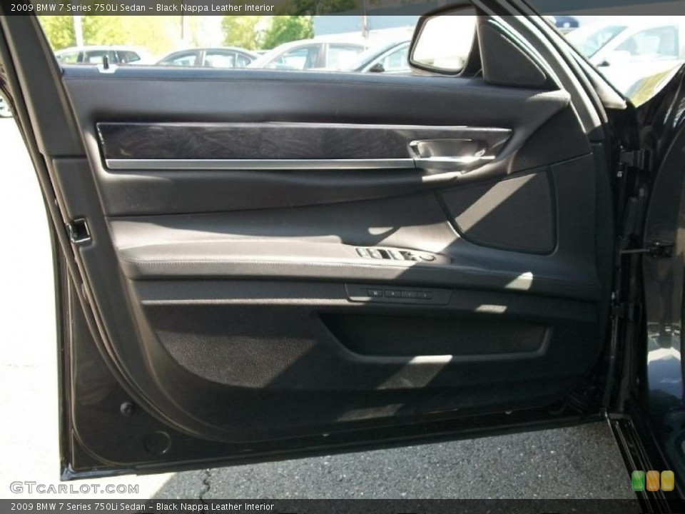 Black Nappa Leather Interior Door Panel for the 2009 BMW 7 Series 750Li Sedan #48969884