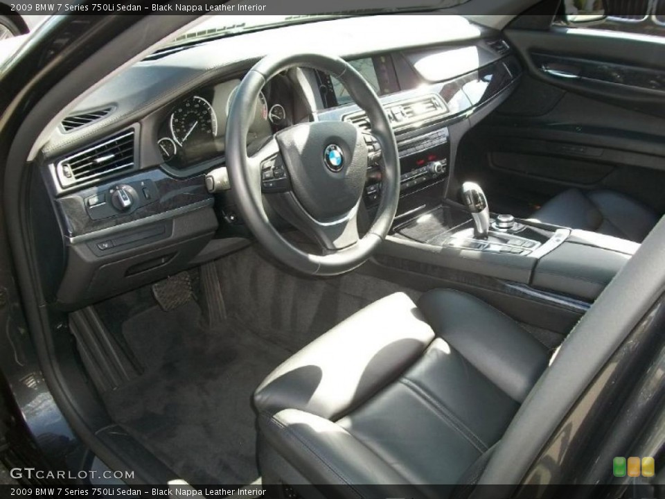 Black Nappa Leather Interior Dashboard for the 2009 BMW 7 Series 750Li Sedan #48969902