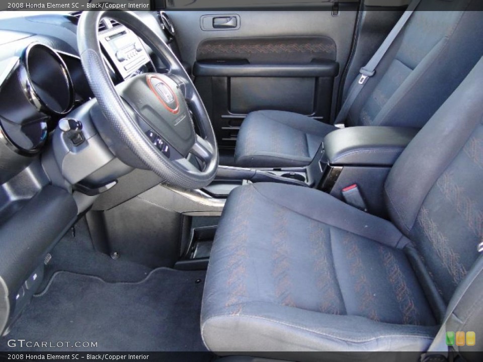 Black/Copper Interior Photo for the 2008 Honda Element SC #48969941