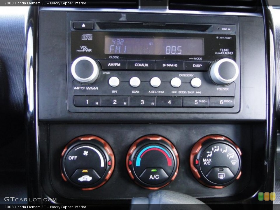 Black/Copper Interior Controls for the 2008 Honda Element SC #48970097