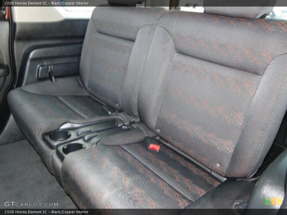 Black/Copper Interior Photo for the 2008 Honda Element SC #48970180
